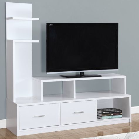 TV Stand T V Stand, Furniture Tv Stand, Diy Furniture Tv Stand, White Tv Cabinet, Display Tower, Tv Unit Decor, Tv Unit Furniture Design, Tv Stand Designs, Tv Stand Furniture