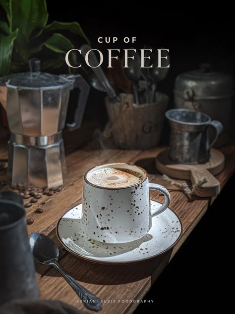 Coffee Plating Ideas, Coffee Styling Photography, Coffe Phography, Coffee Food Photography, Coffee Aesthetic Photography, Coffee Photography Ideas, Coffee Photography Aesthetic, Coffee Product Photography, Rustic Food Photography