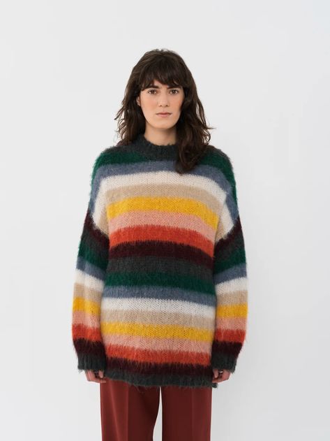 See By Chloe Cropped Cardigans & Turtleneck Sweaters | Chloé US official site Fluffy Alpaca, Chloe Sweater, Nautical Shirt, Open Stitch Sweater, Turtleneck Poncho, Turtleneck Sweaters, Rainbow Sweater, Slouchy Sweater, Loose Knit Sweaters