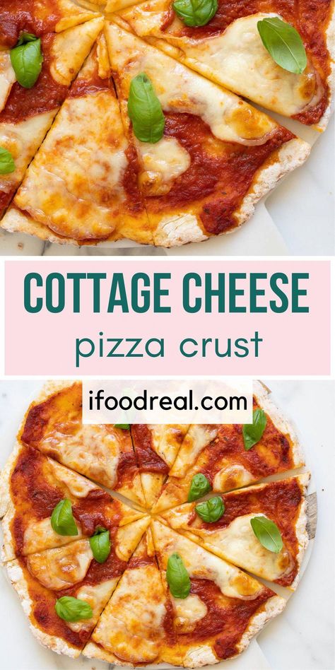 This Cottage Cheese Pizza Crust is made with 3 ingredients and tastes liek a real pizza crust! Also contains 11 grams of protein per 2 slices! So easy to make too! Healthier Pizza Crust, Sesame Pizza Crust, Weight Watchers Pizza Crust, Big Mac Pizza With Cottage Cheese Crust, 3 Ingredient Cottage Cheese Flatbread, Pizza Crust With Greek Yogurt, Low Carb Keto Cottage Cheese Chicken Crust Pizza, Cottage Cheese Pizza Bites, Cottage Cheese Recipes Pizza