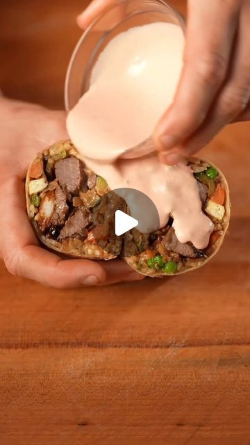 Hibachi Burrito Recipe, Steak Habatchi, Hibachi Burrito, Steak Burritos, Owen Han, Shrimp Burrito, Hibachi Recipes, Steak And Shrimp, Burritos Recipe