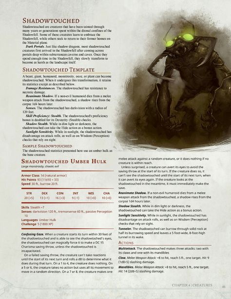 Umber Hulk Dnd, Umber Hulk, Homebrew 5e, Gaming Supplies, 5e Monsters, Monster Manual, Dnd Stats, Shadow Monster, Dnd World Map