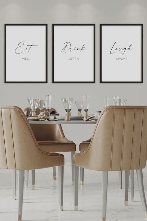 Dining Room Picture Wall, Dinning Room Wall Art, Kitchen Wall Prints, Dining Wall Decor, Sitting Room Decor, Dining Room Paint, Kitchen Designer, Organizer Kitchen, Designer Kitchen