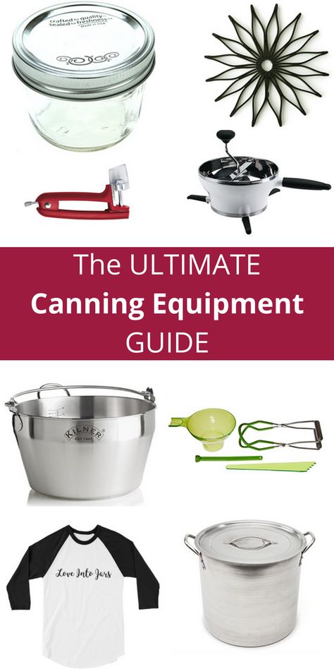 This is the Ultimate Canning Equipment Guide and it shares the tools that make both beginners and experienced canners alike enjoy their hobby even more...gift one of these items and I bet they will share a jar with you! Preserving Produce, Canning Guide, Canning Veggies, Dehydrating Recipes, Canning Meat, Canning Pressure Cooker, Canning Granny, Canning Tools, Canning Equipment