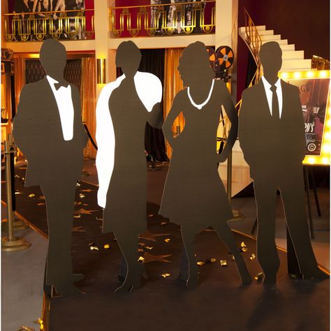 16n8-we-love-the-theatre-silhouettes-kit-set-of-4-000.ashx (1200×1200) Vintage Hollywood Prom, Hollywood Decorations, Old Hollywood Prom, Old Hollywood Party, Hollywood Prom, Old Hollywood Theme, Hollywood Birthday, Hollywood Night, Hollywood Party Theme