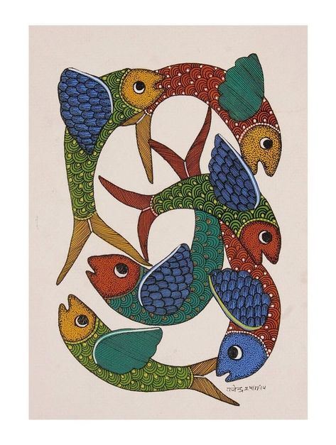 Gonda Art, Relife Art, Madhubani Drawing, Indian Illustrations, Drawing Pics, Gond Art, Gond Painting, Doodle Art Flowers, Traditional Wall Art