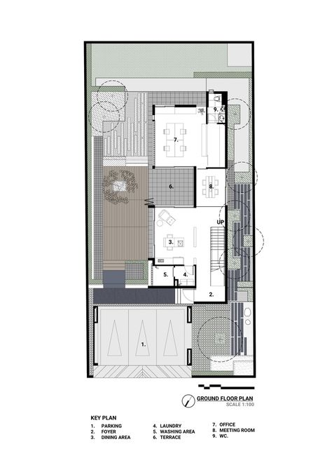 Gallery of Cofounder Studio Home Office / JAI Architect and Interior - 19 Small House Plans, Home Offices, Architect Office Interior, Office Floor Plan, Office Plan, Architectural Floor Plans, Studio Home, Studio Interior Design, Private House