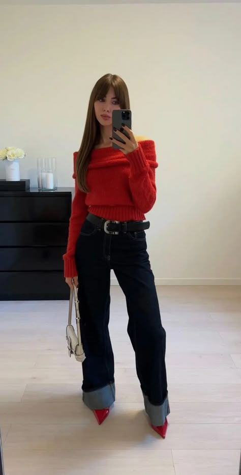 Italian Outfits, Valentine's Day Outfit, American Beauty, Mode Inspo, Red Outfit, Look Vintage, 가을 패션, Looks Style, Outfit Casual