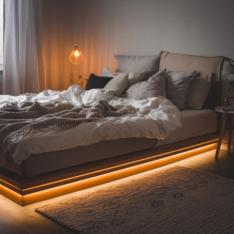 Transform your bedroom with this 2x9.84ft motion sensor LED light strip, featuring RGB color-changing options, music sync, and a timer. Perfect for under-bed lighting, stairs, or other spaces that need a stylish and functional glow. With motion activation and dimmable settings, this LED strip provides convenience, safety, and a modern aesthetic.
#LEDLightStrip #MotionSensorLights #RGBLights #BedroomDecor #SmartLighting Led Lights Under Bed, Lighting Stairs, Bed Lighting, Under Bed Lighting, Bed Light, Led Light Strip, Light For Bedroom, Bed Lights, Dimmable Led Lights