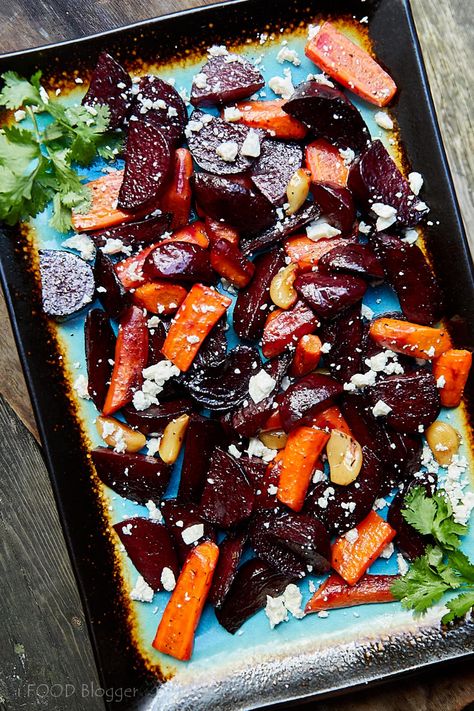 Roasted Beets And Carrots With Feta, Roasted Beets With Feta, Carrots And Feta, Roasted Carrots And Beets, Beets And Feta, Carrots With Feta, Beets Roasted, Beet Goat Cheese, Beets And Carrots