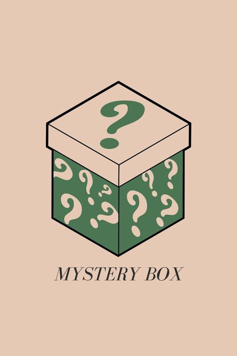 Mystery Box Aesthetic, Mystery Box Design, Aesthetic Crafts, Mystery Shopping, Mystery Games, Motion Design Video, Graphic Design Packaging, Box Branding, Creative Illustration