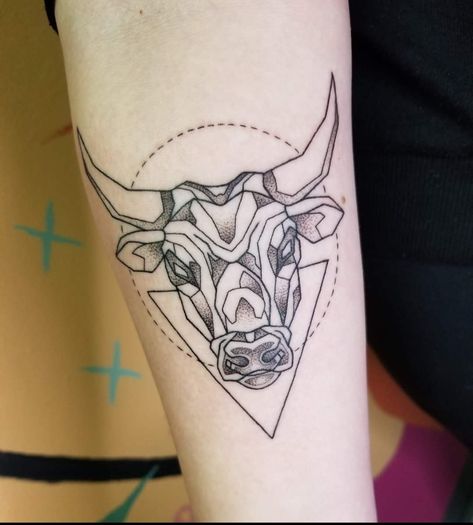 Geometric Bull Tattoo, Apothecary Tattoo, Geometric Bull, Ox Tattoo, Bull Tattoo, Bull Tattoos, Taurus Tattoos, Joker Wallpapers, Black And Grey Tattoos