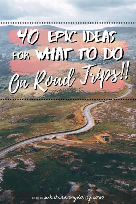 EXACTLY WHAT TO DO ON A ROAD TRIP!!  Are you heading on a road trip and want to keep the boredom at bay? Check out these 40 fun things to do on road trip with friends. Epic road trip ideas to keep everybody happy in the car on long journeys. Enjoy!  #roadtrip #roadtrips #roadtripideas #thingstodoonroadtrips #whattodoonaroadtrip #funroadtripideas Trips With Friends Ideas, Fun Things To Do In The Car With Friends, Birthday Road Trip Ideas, What To Do On A Road Trip With Friends, Things To Do In The Car With Friends, Things To Do On A Roadtrip, Road Trip Things To Do In The Car, What To Do In The Car, Fun Things To Do In The Car