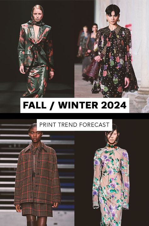 Plumager Fashion Textile Print Trend Blog FW24 Fall Winter 2024 Print Trends 2024, Patterned Outfits, Patterned Dresses, Fall Color Trend, Fashion Process, Print Design Trends, Fall Winter Fashion Trends, Fashion Trend Forecast, Trend Forecast