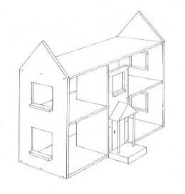 How to Make a Wooden Dollhouse (with instructions) Diy Dollhouse Plans Free Printable, Simple Doll House Plans, Diy Wooden Dollhouse Plans, Plan Toys Dollhouse, Simple Wooden Dollhouse Diy, Dollhouse Woodworking Plans, Dollhouse Plans Free 1:12, Dollhouse Windows, Canopy Glass