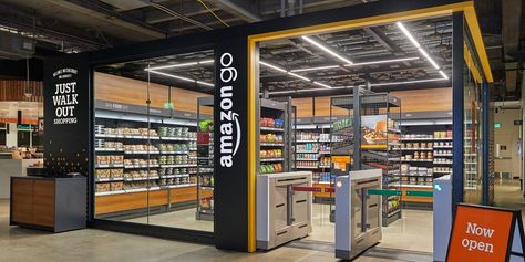 Amazon Go, Vending Machine Design, Digital Retail, Smart Refrigerator, Grocery Store Design, Amazon Store, Store Opening, Container Store, Display Design