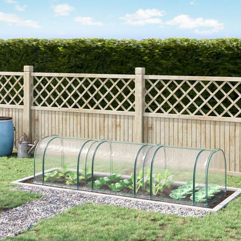 Outsunny 11.5' W x 3.25' D Mini Greenhouse & Reviews | Wayfair Tunnel Greenhouse, Mini Serre, Portable Greenhouse, Hot House, Greenhouse Plants, Small Greenhouse, Greenhouse Kit, Mini Greenhouse, Garden Greenhouse