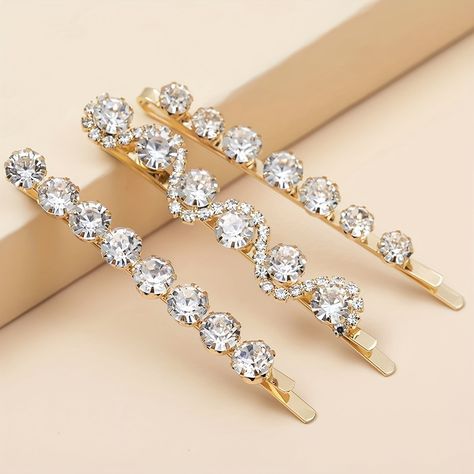 Faster shipping. Better service Diamond Hair Pin, Hair Bang, Side Hair, Diamond Hair, Braided Bangs, Hair Accessories Clips, Metal Hair Clips, Bobby Pin, Metallic Hair