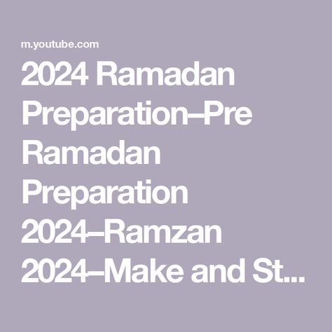 2024 Ramadan Preparation–Pre Ramadan Preparation 2024–Ramzan 2024–Make and Store–Halal Cuisine - YouTube Ramzan 2024, Ramadan Preparation, 2024 Ramadan, Customised Cakes, Instagram Link, Cakes Cupcakes, Banana Bread, Ramadan, Brownies