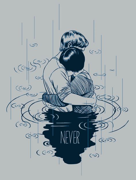 T-shirt design for the independent movie "Never" by Brett Allen Smith Film Posters, Water, Anime, Art, A Drawing, A Boy, The Words, Movie Posters