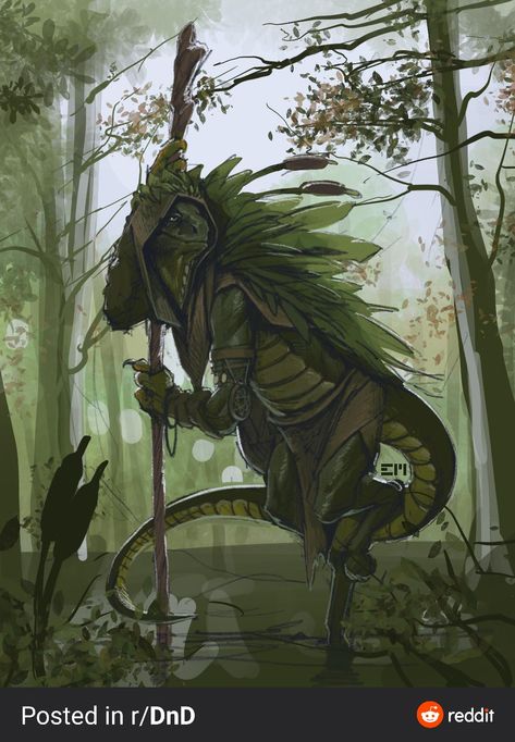 Swamp Druid, Lizardfolk Druid, Druid Aesthetic, Druid Dnd, Dnd Druid, Humanoid Creatures, Heroic Fantasy, By Any Means Necessary, One D