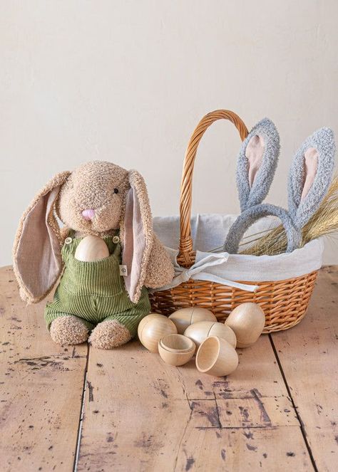 Coco Village, Huggable Teddy Bear, Bunny Easter Basket, Easter Basket Ideas, Rabbit Plush Toy, Turtle Plush, Wooden Playset, Dinosaur Plush, Easter Projects