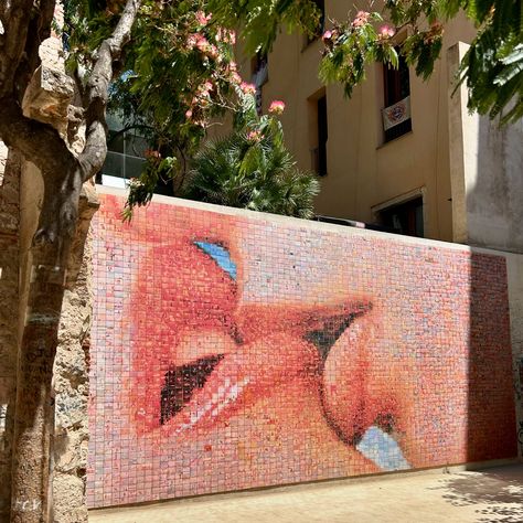 Love letter to summer 💌 Barcelona Spain Aesthetic, Chest Tattoo Drawings, Barcelona Aesthetic, Barcelona Beach, Spain Aesthetic, Mosaic Murals, Barcelona City, Murals Street Art, Island Holiday