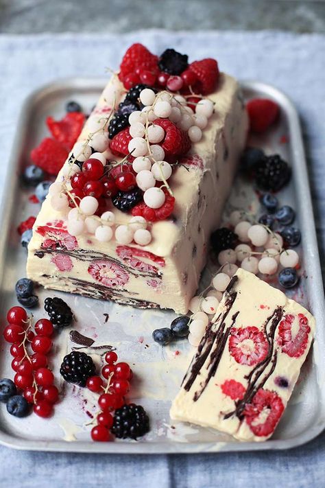 How to make an Ice Cream Terrine ~ layered ice cream desserts are fun and easy to do, create your own customized ice cream cake in a few easy steps! #icecream #icecreamcake #bomb #terrine #striped #frozen #homemade #iceboxcake #semifreddo #frozenyogurt #sorbet #sherbert #nobake #easy Ice Cream Desserts, Terrine Recipe, Christmas Ice Cream, Delta Breezes, Cream Photos, Ice Cream Popsicles, Cream Desserts, Homemade Ice, Food Cakes