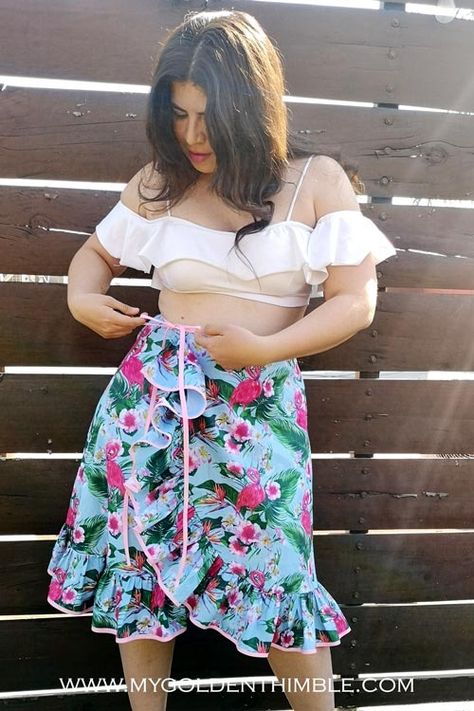 The Cutest Easy PDF Wrap Skirt Pattern and Tutorial. Wrap Skirt Patterns Sewing, Ruffle Wrap Skirt Pattern, Diy Wrap Skirt Pattern, Free Wrap Skirt Pattern, Wrap Around Skirt Pattern, Make A Wrap Skirt, Ruffle Skirt Pattern, Free Skirt Pattern, Skirt Pattern Easy