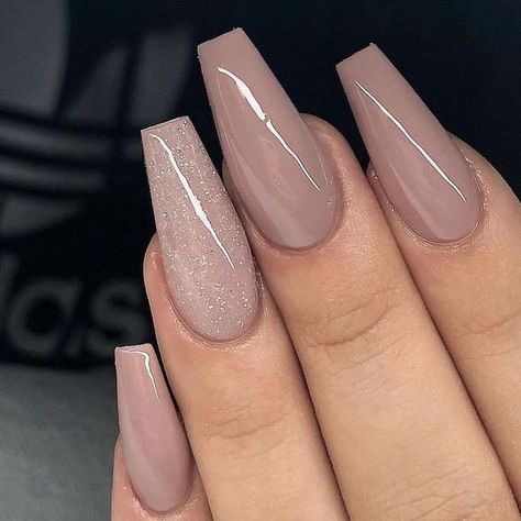 The Ultimate List of Fall Nude Nails 2024! - The Catalog Ballerina Nails Designs, Long Nail Art, Elegant Nail Designs, Her Nails, Shiny Nails, Coffin Nails Long, Ballerina Nails, Nail Designs Glitter, Nails Long