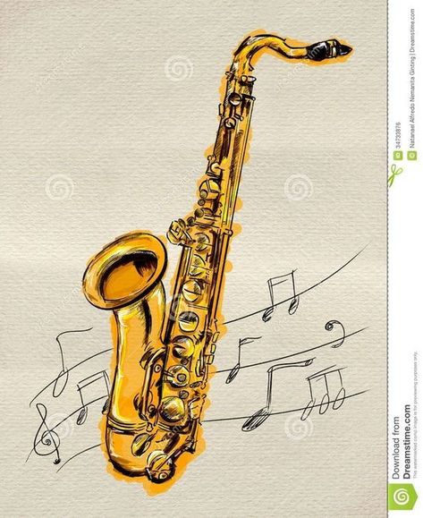 Saxophone Drawing, Arts And Crafts Easy, Craft For All Ages, Saxophone Art, Indoor Herbs, Jazz Saxophone, Instruments Art, Saxophone Sheet Music, Healthy Veggie