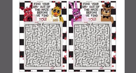 And wut happens if we find u? Stuff, stuff... Fnaf Birthday Party, Fnaf Birthday, Maze Printable, Fnaf Crafts, Zoo Activities, Fnaf Book, 10th Birthday Parties, Game Themes, 5x7 Print