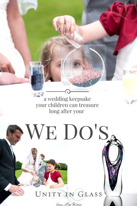 A perfect option for a blended family unity ceremony.  Lasting, elegant, and unique.  Hand Blown Glass.  Not sand.  The finishing touch for your wedding and future family heirloom. Unity Ideas, Family Unity, Blended Families, Unity Ceremony, Wedding Unity, Blended Family, Future Family, Wedding Keepsakes, Family Heirloom