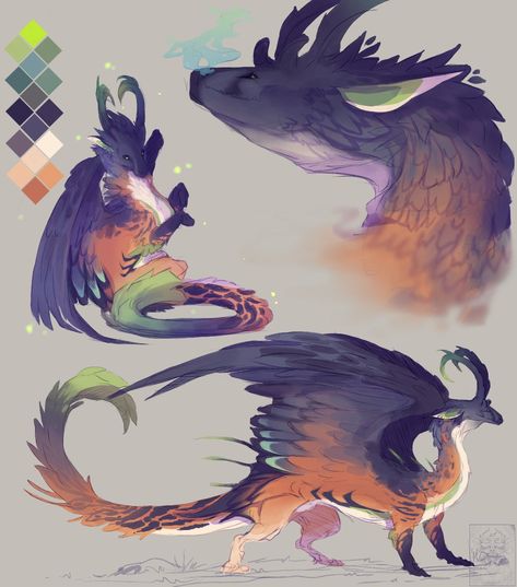 Fluffy Dragon, Dragon Project, Dragon Designs, Mythical Creatures Fantasy, Devian Art, Me Design, Creature Drawings, Fantasy Creatures Art, Anime Animals