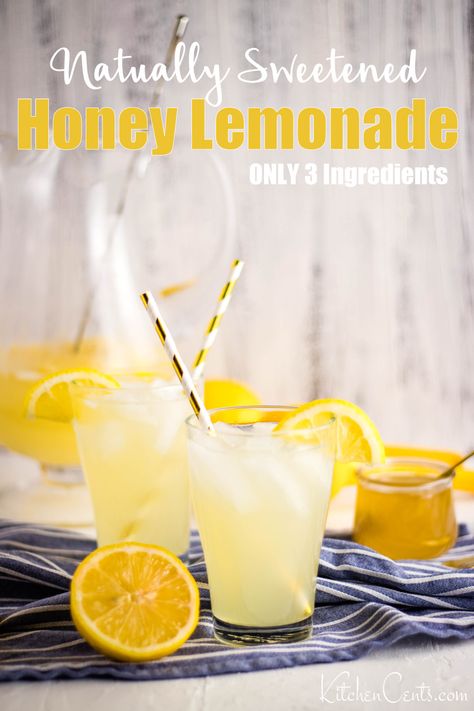 Lemonaid Recipe, Good Lemonade Recipe, Easy Strawberry Lemonade, Easy Lemonade Recipe, Healthy Lemonade, Homemade Strawberry Lemonade, Honey Lemonade, Flavored Lemonade, Strawberry Lemonade Recipe