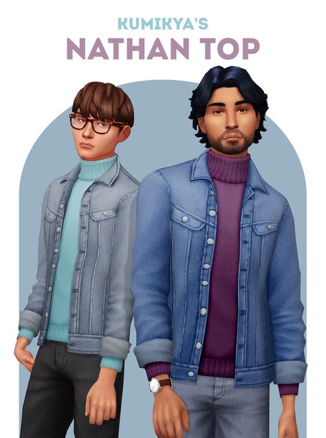 Nathan Top | Kumikya on Patreon Sims 4 Custom Content Mens Clothing, Kumikya Sims 4 Cc, Sims 4 Plus Size Clothes, Sims 4 Mm Male Cc, Sims 4 Patreon Male, Sims 4 Cc Men Maxis Match, Sims 4 Maxis Match Clothes Male, Sims 4 Male Tops, Sims 4 Men Clothing Maxis Match