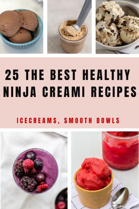 25 Healthy Ninja Creami Recipes To Satisfy Your Sweet Tooth https://flavorfulpinch.com/healthy-ninja-creami-recipes Ice Cream Smoothie Bowl, Creami Smoothie Bowls, Ninja Creamy Acai Bowl, Ninja Creami Recipes Slushy, Nice Cream Recipes For Ninja Creami, Ninja Cream I Smoothie Bowl, Whole 30 Ninja Creami Recipes, Ninja Creami Healthy Recipes Ww, Ninja Creamy Frozen Yogurt Recipe