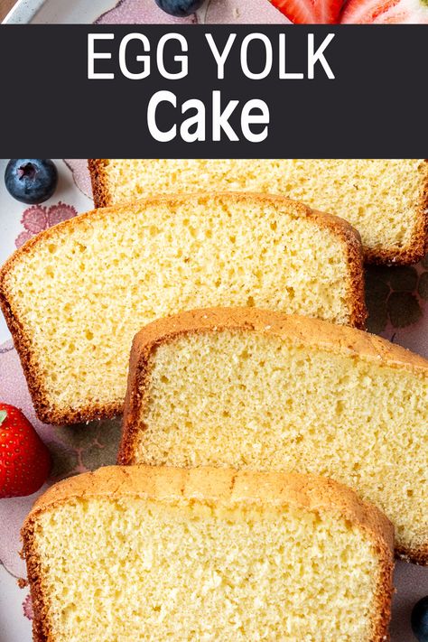 Egg yolk cake Recipes For Egg Yolks Only, Egg Yolk Cake Recipes, What To Do With Extra Egg Yolks, 6 Egg Yolks Recipe, Recipes That Use Egg Yolks, Egg Yoke Recipes, Egg Yolks Uses, Egg Yolk Only Recipes, What To Make With Egg Yolks