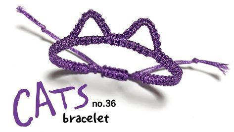 Tutorial Macramé, Diy Bracelets With String, Macrame Bracelet Tutorial, Macrame Bracelet Diy, Yarn Bracelets, Making Bracelets With Beads, Macrame Bracelet Patterns, Cat Bracelet, Bracelet Craft Diy