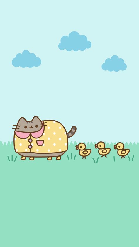 Pusheen Cat Wallpaper, Pusheen Wallpaper, Pusheen Christmas, Pusheen Birthday, Wallpaper Cats, Halloween Wallpaper Iphone Backgrounds, Pusheen Cute, Kawaii Background, Pusheen Cat