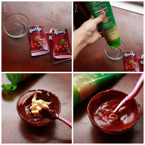 Cool Aid Hair Dye, How To Dye Hair With Koolaid, Koolaid Hair Dye, Grunge Blonde, Kool Aid Hair Dye, Skater Hair, Kool Aid Hair, Dyeing Hair, Diy Hair Dye