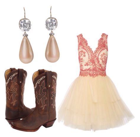 Dress With Brown Cowboy Boots, Mom Prom, Cow Girl Boots, Mexican Quinceanera, Mexican Quinceanera Dresses, Rhinestone Boots, A Country Wedding, Country Cow, Prom Inspiration