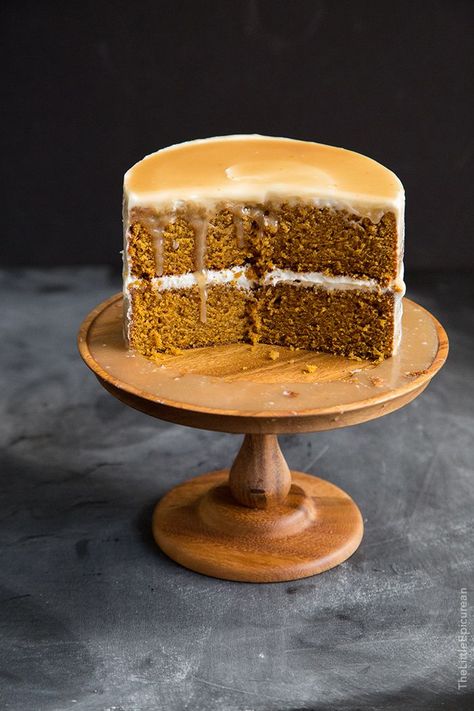 Butterscotch Pumpkin Cake | the little epicurean Butterscotch Pumpkin, Pumpkin Butterscotch, Pumpkin Pie Spice Mix, Butterscotch Cake, Banana Cheesecake, Healthy Cake Recipes, Thick Layers, Pumpkin Spice Syrup, Gateaux Cake