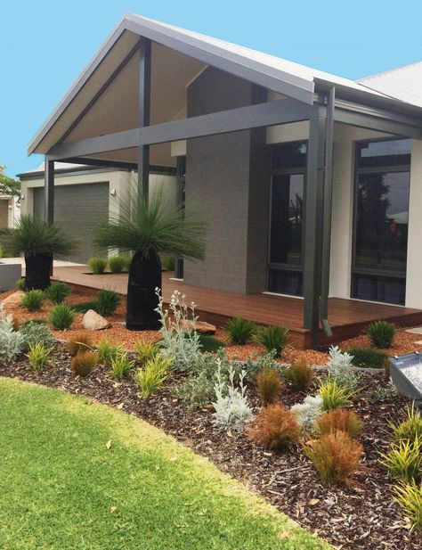 A stunning raked ceiling to a verandah provides height and a wow factor! Tropical Garden Ideas, Raked Ceiling, Front Verandah, Alfresco Area, Grey Home Decor, Wow Factor, Modern Exterior, Tropical Garden, Outdoor Areas