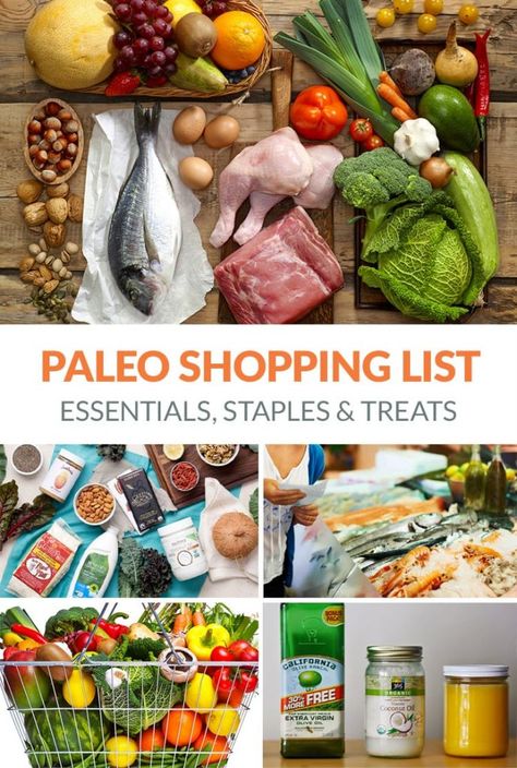 Paleo Shopping List: Essentials, Staples & Treats. I go through a list of all the items and foods I like to stock up on to make the paleo diet easier and tastier. #palediet #paleoshopping #paleoshoppinglist #paleogroceries Paleo Shopping List, Paleo Diet Food List, Food Shopping List, Fit For Life, Paleo Food, Paleo Recipes Easy, Easy Paleo, Diet Food List, Grass Fed Beef