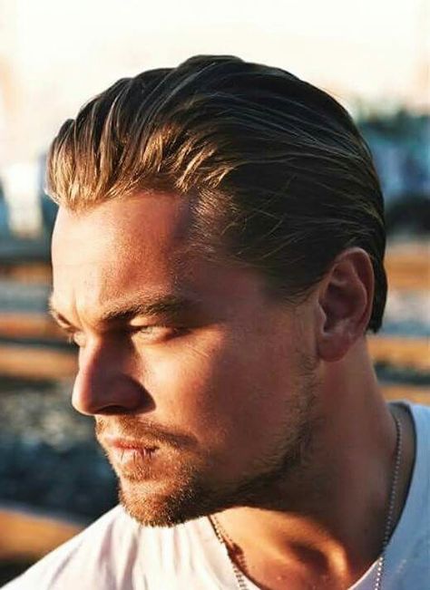 Long Slicked Back Hair, Leonardo Dicaprio Hair, Slicked Back Hairstyle, Mens Slicked Back Hairstyles, Slick Back Haircut, Back Hairstyle, Mens Hairstyles With Beard, Young Leonardo Dicaprio, 11 November