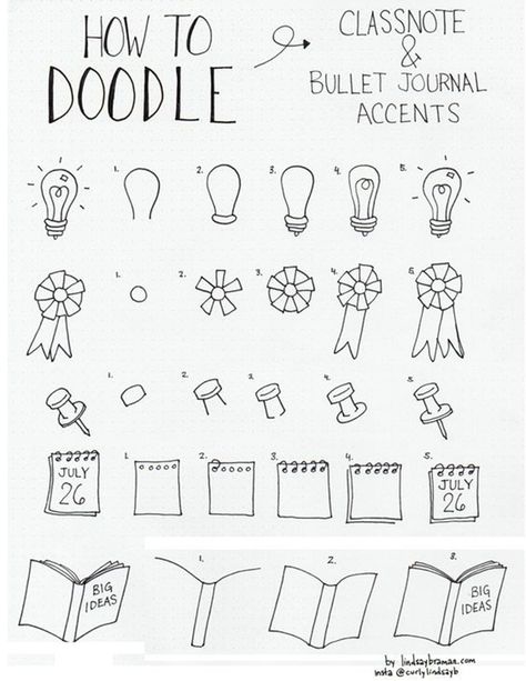 How To Draw Doodles (Step By Step Image Guides) Bullet Journal Icons, How To Doodle, Sketch Note, Doodle Notes, Kraf Diy, Sketch Notes, Class Notes, Bujo Inspiration, Bullet Journal Inspo