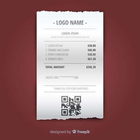 Receipt template collection with realist... | Free Vector #Freepik #freevector #receipt-paper #cash-receipt #store-receipt #receipt Receipt Design, Credit Card Design, Business Fonts, Invoice Design, Receipt Template, Isometric Design, Font Inspiration, New Photo Download, Graphic Design Fonts