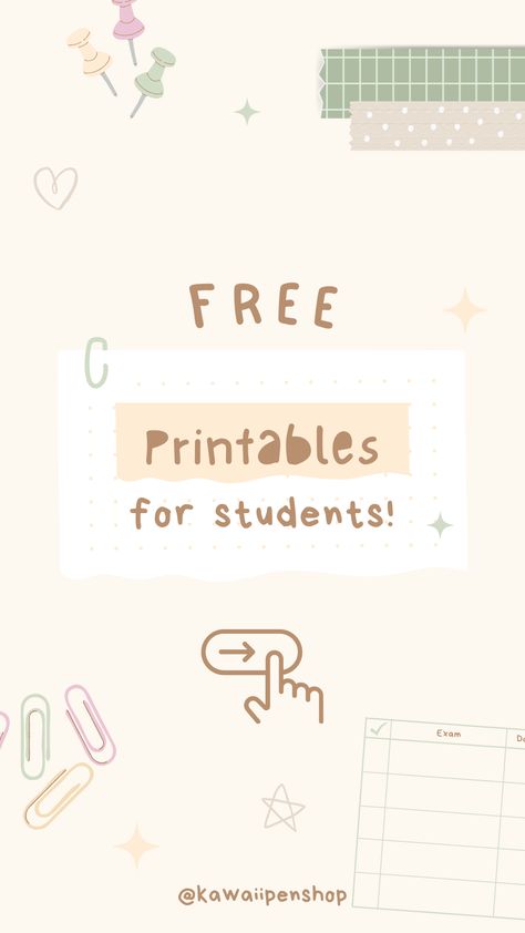 Free Back to School Printables for Students Organisation, Goodnotes Template Free Study, Free Back To School Printables, Study Planner Printable Free, Back To School Printables, Cute Daily Planner, Free Planner Templates, Daily Planner Printables Free, Study Planner Printable