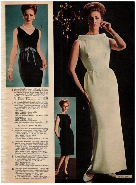 Wilhelmina Cooper | 1964 Sears Xmas 617 Vintage Dresses 70s, 60s Outfits, Fashion 60s, 1960s Dresses, 1960 Dress, Fashion 1960s, Vintage Dresses 1960s, Mini Dress Formal, Glamour Dress